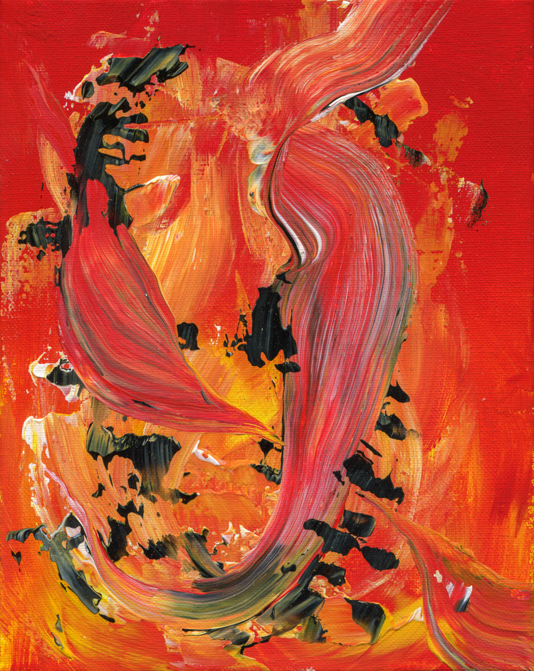 Day 240 of 365 — abstract grief painting from The Art of Grieving project