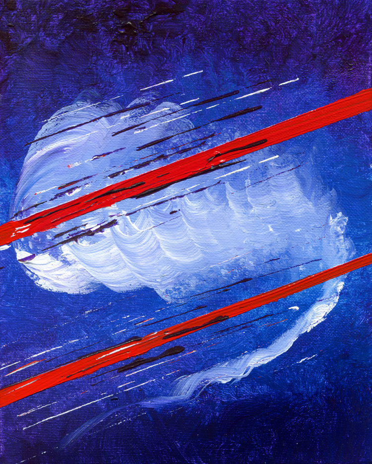 Day 255 of 365 — abstract grief painting