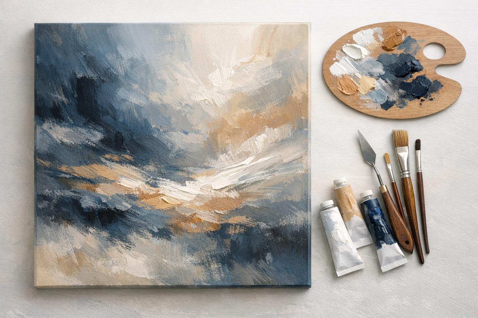 Abstract painting supplies and canvas — a beginner's guide to painting through grief
